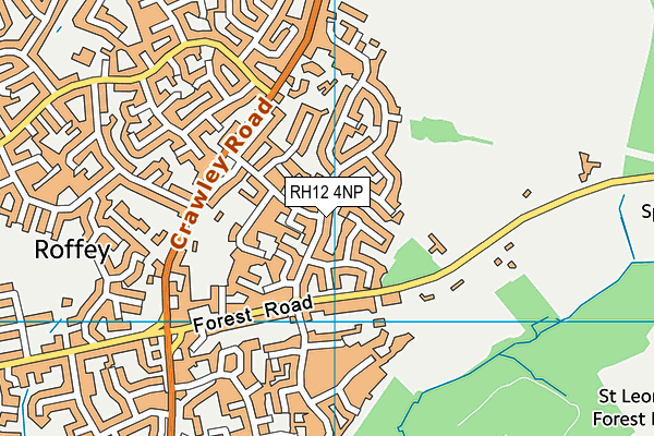 RH12 4NP map - OS VectorMap District (Ordnance Survey)