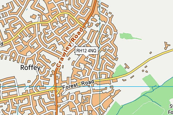 RH12 4NQ map - OS VectorMap District (Ordnance Survey)