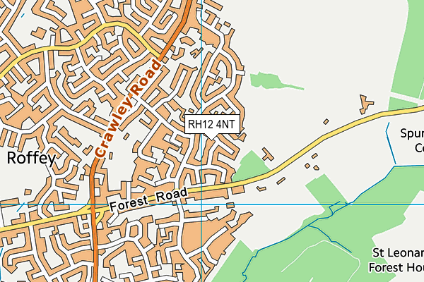 RH12 4NT map - OS VectorMap District (Ordnance Survey)