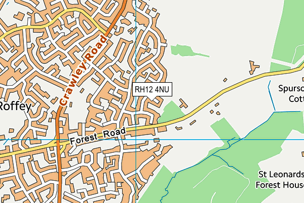 RH12 4NU map - OS VectorMap District (Ordnance Survey)