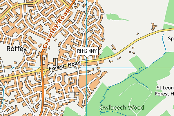 RH12 4NY map - OS VectorMap District (Ordnance Survey)