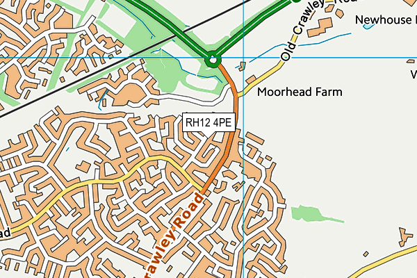 RH12 4PE map - OS VectorMap District (Ordnance Survey)