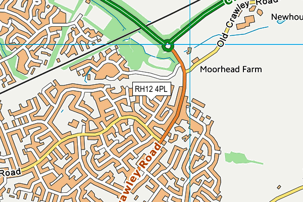 RH12 4PL map - OS VectorMap District (Ordnance Survey)