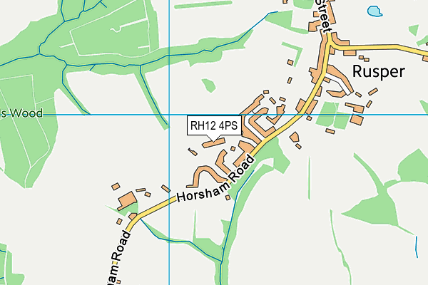 RH12 4PS map - OS VectorMap District (Ordnance Survey)