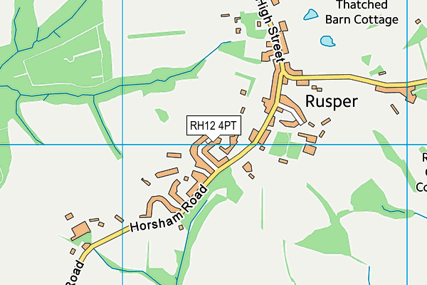 RH12 4PT map - OS VectorMap District (Ordnance Survey)