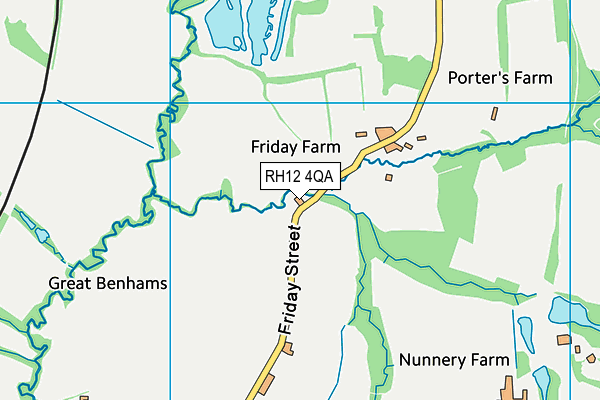 RH12 4QA map - OS VectorMap District (Ordnance Survey)