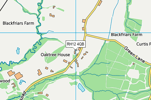 RH12 4QB map - OS VectorMap District (Ordnance Survey)