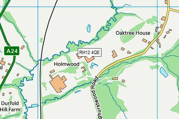 RH12 4QE map - OS VectorMap District (Ordnance Survey)