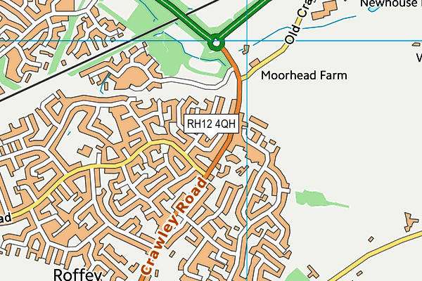 RH12 4QH map - OS VectorMap District (Ordnance Survey)