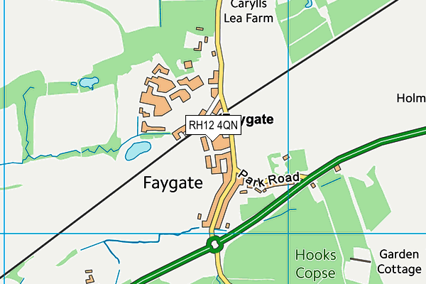 RH12 4QN map - OS VectorMap District (Ordnance Survey)