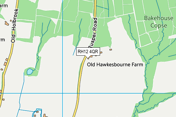 RH12 4QR map - OS VectorMap District (Ordnance Survey)