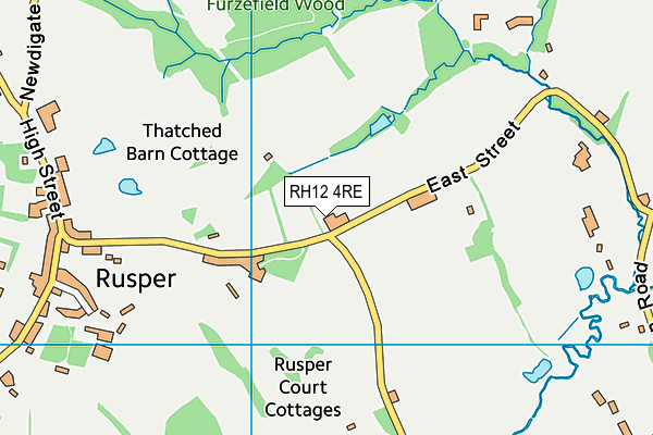 RH12 4RE map - OS VectorMap District (Ordnance Survey)