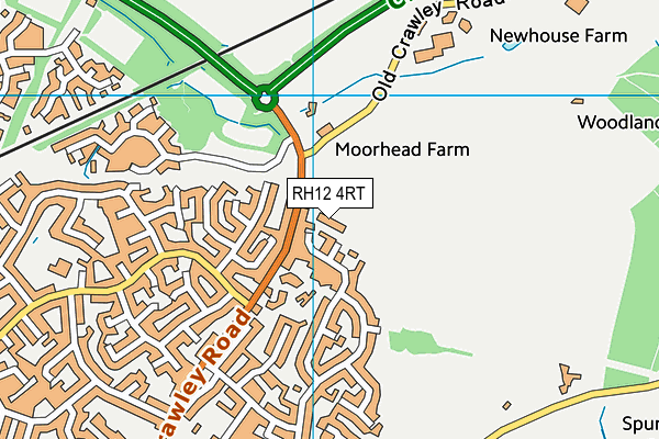 RH12 4RT map - OS VectorMap District (Ordnance Survey)