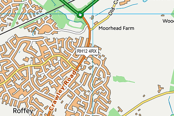 RH12 4RX map - OS VectorMap District (Ordnance Survey)