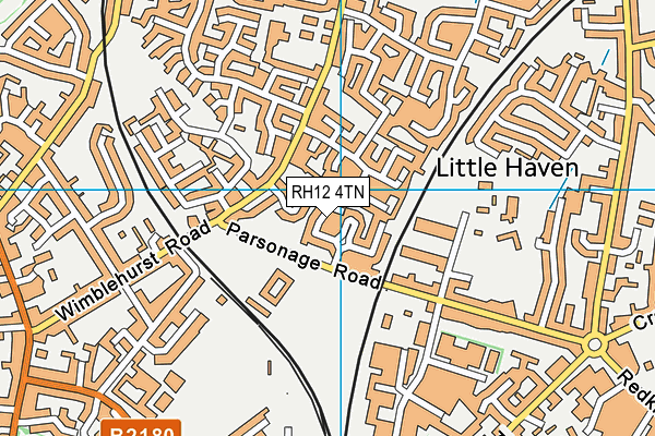 RH12 4TN map - OS VectorMap District (Ordnance Survey)