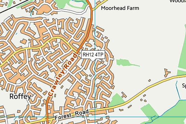 RH12 4TP map - OS VectorMap District (Ordnance Survey)