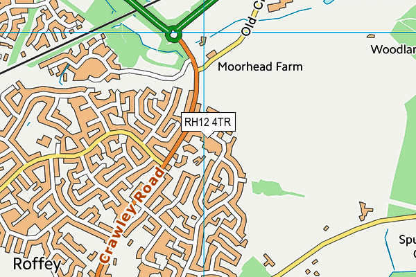 RH12 4TR map - OS VectorMap District (Ordnance Survey)