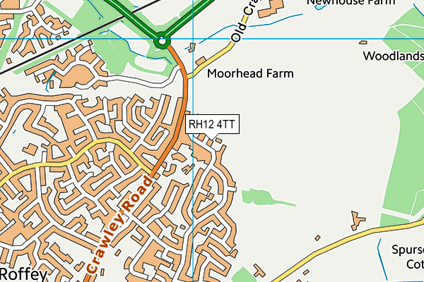 RH12 4TT map - OS VectorMap District (Ordnance Survey)