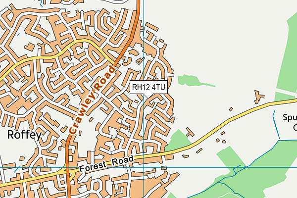 RH12 4TU map - OS VectorMap District (Ordnance Survey)