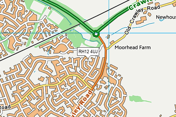 RH12 4UJ map - OS VectorMap District (Ordnance Survey)