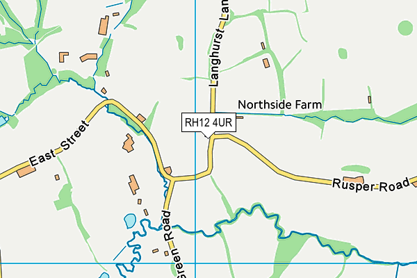 RH12 4UR map - OS VectorMap District (Ordnance Survey)