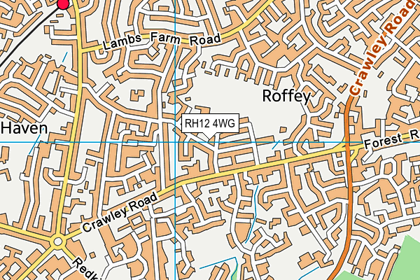 RH12 4WG map - OS VectorMap District (Ordnance Survey)