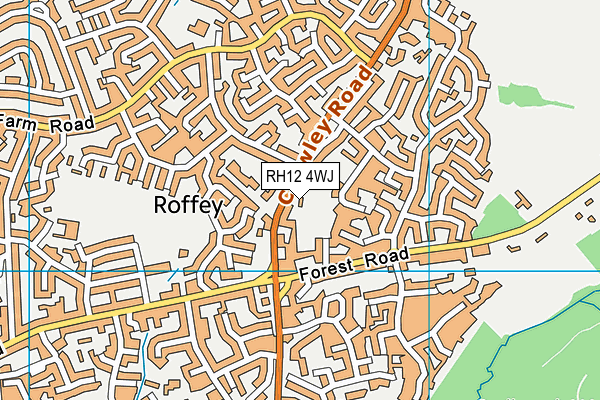 RH12 4WJ map - OS VectorMap District (Ordnance Survey)