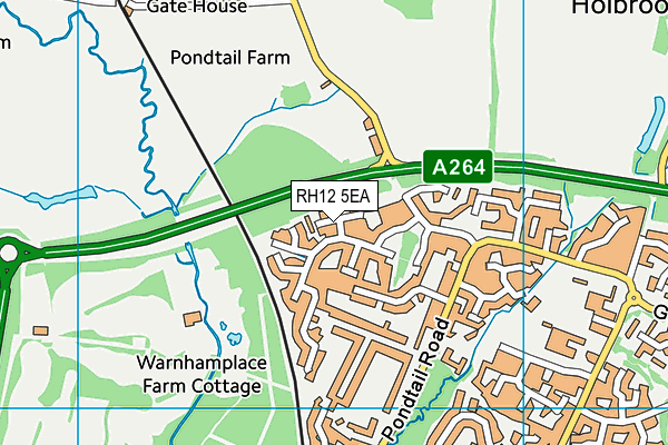 RH12 5EA map - OS VectorMap District (Ordnance Survey)