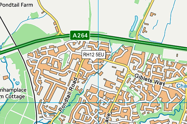 RH12 5EU map - OS VectorMap District (Ordnance Survey)