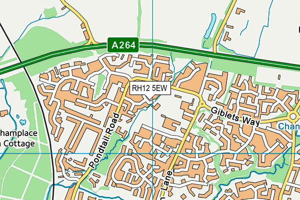 RH12 5EW map - OS VectorMap District (Ordnance Survey)
