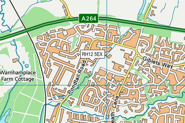 RH12 5EX map - OS VectorMap District (Ordnance Survey)