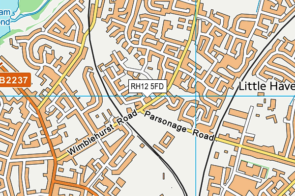 RH12 5FD map - OS VectorMap District (Ordnance Survey)