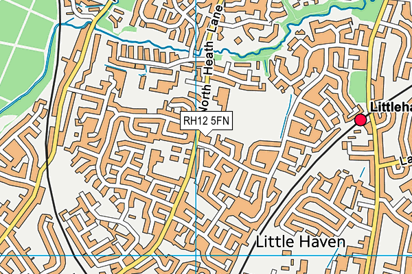 RH12 5FN map - OS VectorMap District (Ordnance Survey)