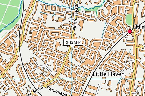 RH12 5FP map - OS VectorMap District (Ordnance Survey)
