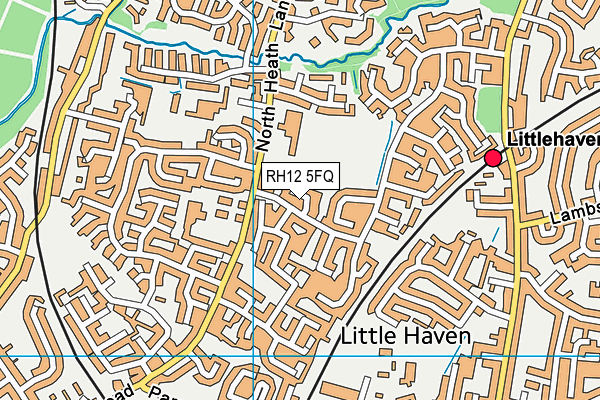 RH12 5FQ map - OS VectorMap District (Ordnance Survey)