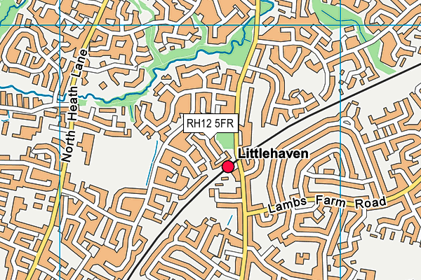 RH12 5FR map - OS VectorMap District (Ordnance Survey)