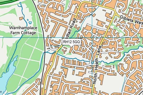 RH12 5GQ map - OS VectorMap District (Ordnance Survey)