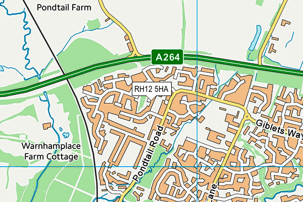 RH12 5HA map - OS VectorMap District (Ordnance Survey)