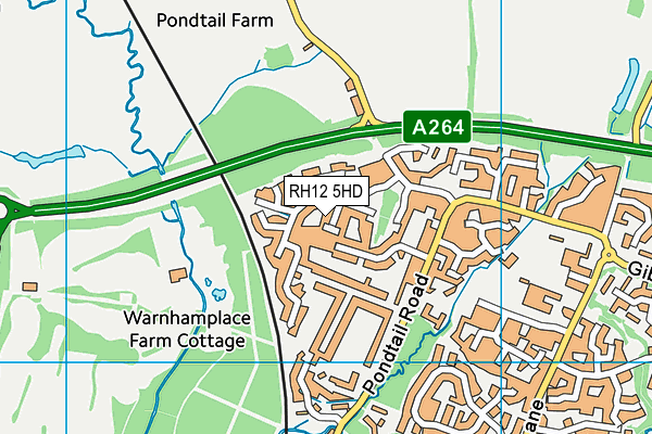 RH12 5HD map - OS VectorMap District (Ordnance Survey)