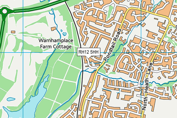 RH12 5HH map - OS VectorMap District (Ordnance Survey)