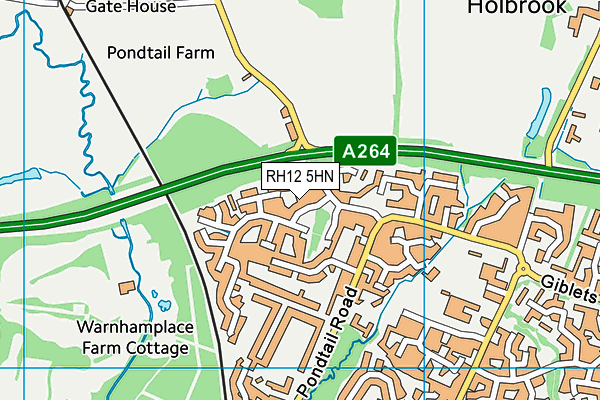 RH12 5HN map - OS VectorMap District (Ordnance Survey)