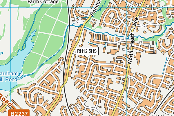RH12 5HS map - OS VectorMap District (Ordnance Survey)