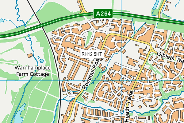RH12 5HT map - OS VectorMap District (Ordnance Survey)