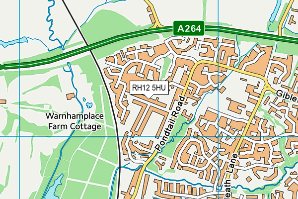 RH12 5HU map - OS VectorMap District (Ordnance Survey)