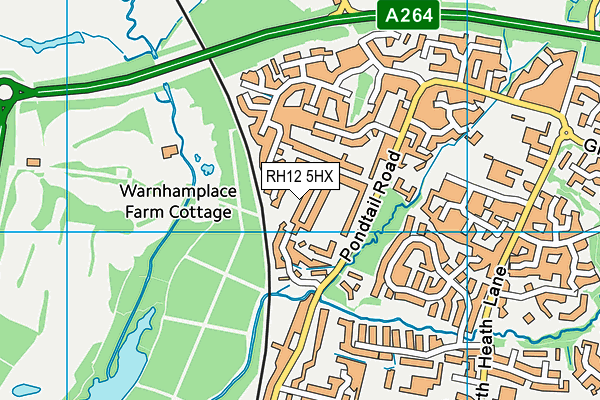 RH12 5HX map - OS VectorMap District (Ordnance Survey)