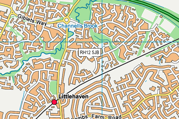 All Saints Ce Primary School Horsham map (RH12 5JB) - OS VectorMap District (Ordnance Survey)