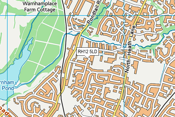 RH12 5LD map - OS VectorMap District (Ordnance Survey)