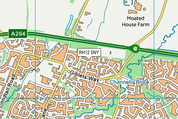 RH12 5NY map - OS VectorMap District (Ordnance Survey)