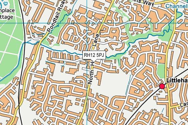RH12 5PJ map - OS VectorMap District (Ordnance Survey)