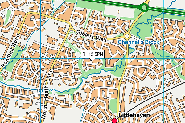 RH12 5PN map - OS VectorMap District (Ordnance Survey)